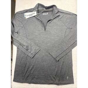 Smartwool NWT Women's Merino Classic Base Layer 1/4 Zip Charcoal XL Retail $95
